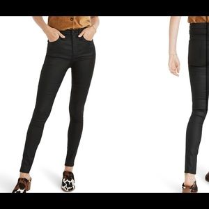 Madewell leather skinny jeans
